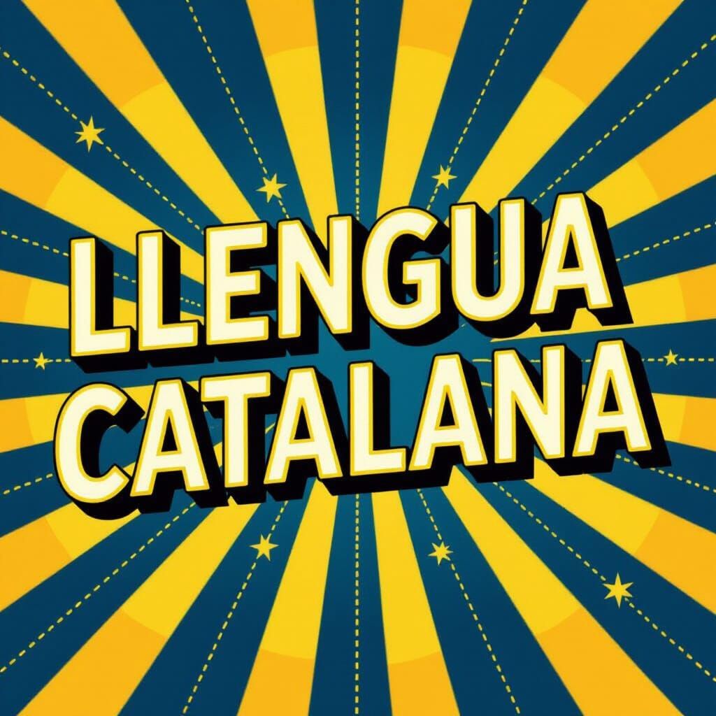 Catalan Language Dossier Cover: Bold Graphic Design