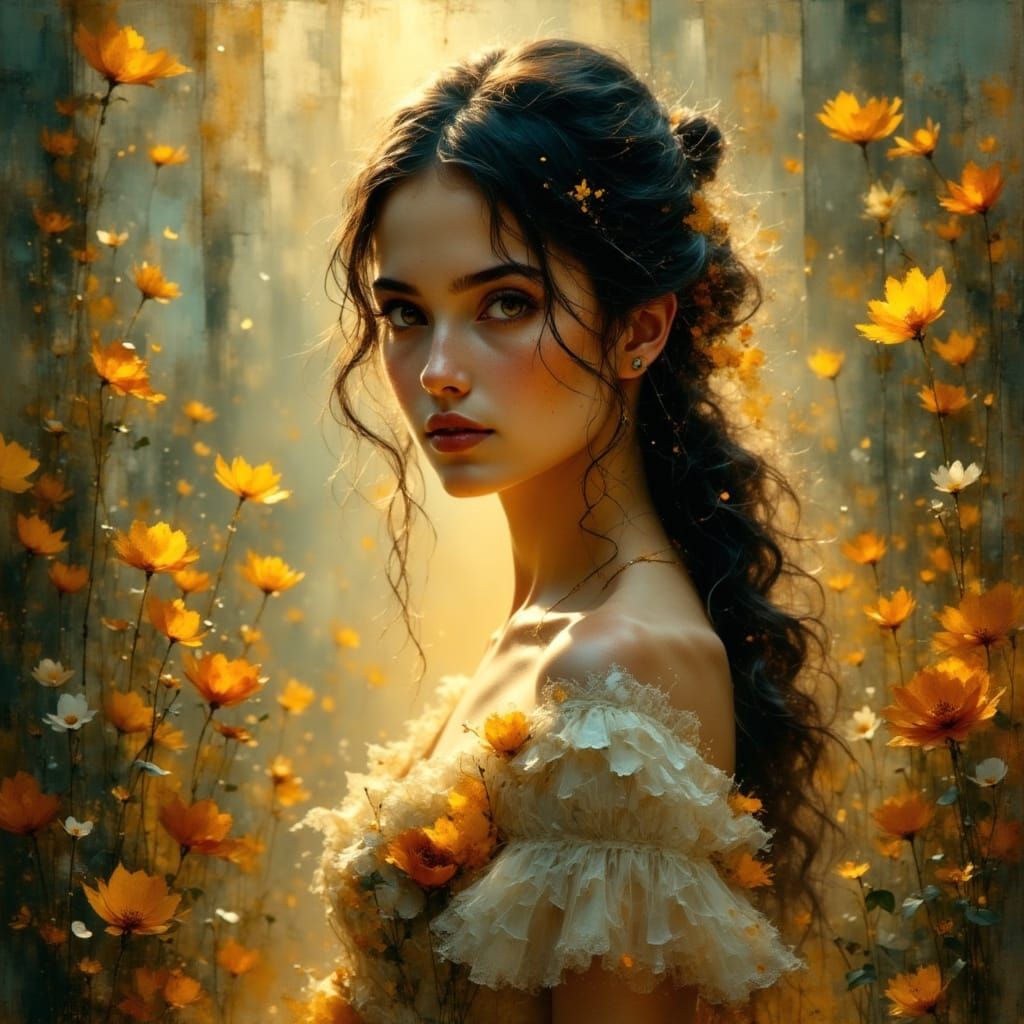 Serene Dreamer in Ethereal Landscapes