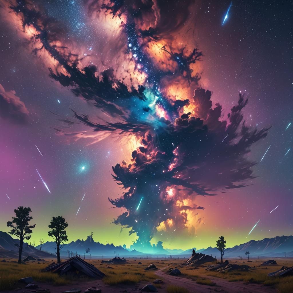 Vibrant Milky Way Fantasy Concept Art