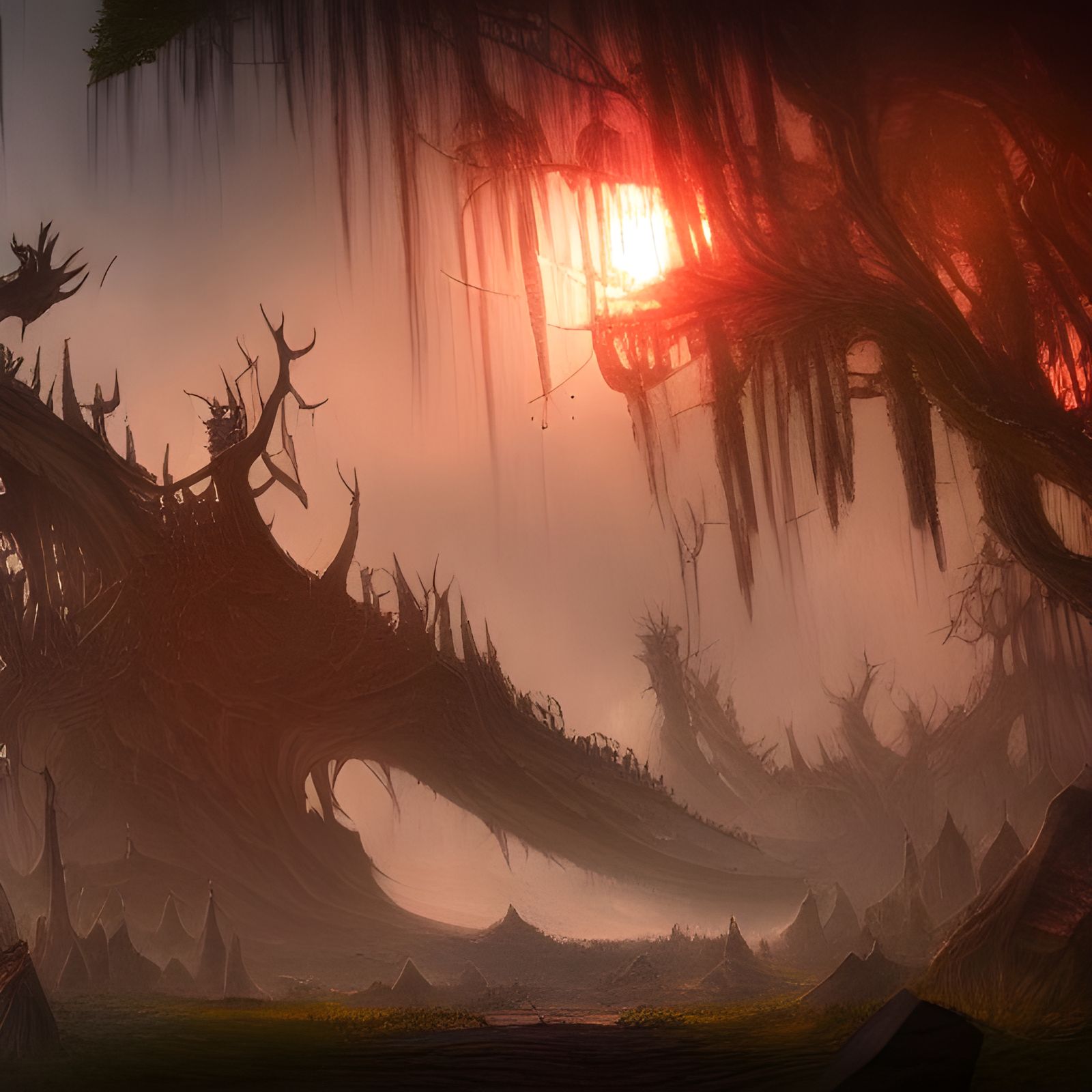 Death Park: Detailed Matte Painting in Deep Color