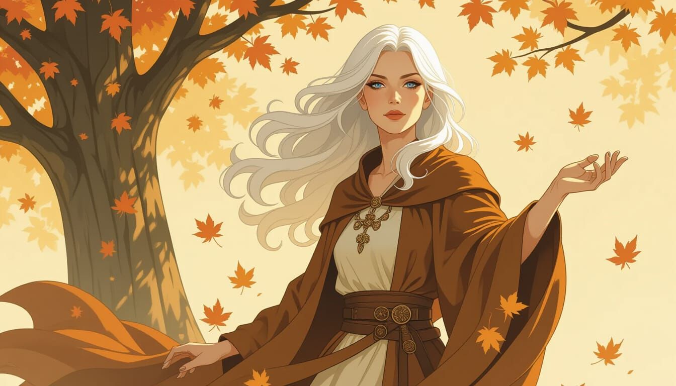 Ethereal Woman Rises in Whimsical Oil Painting