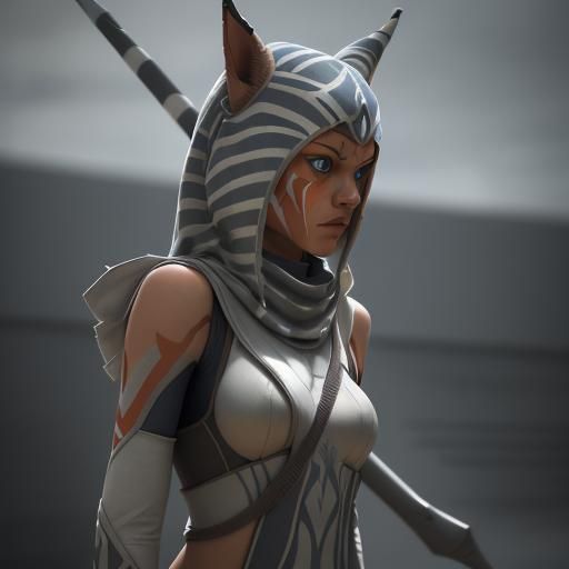 Ahsoka as Strike Witch: Hyperrealistic 64MP Rendering