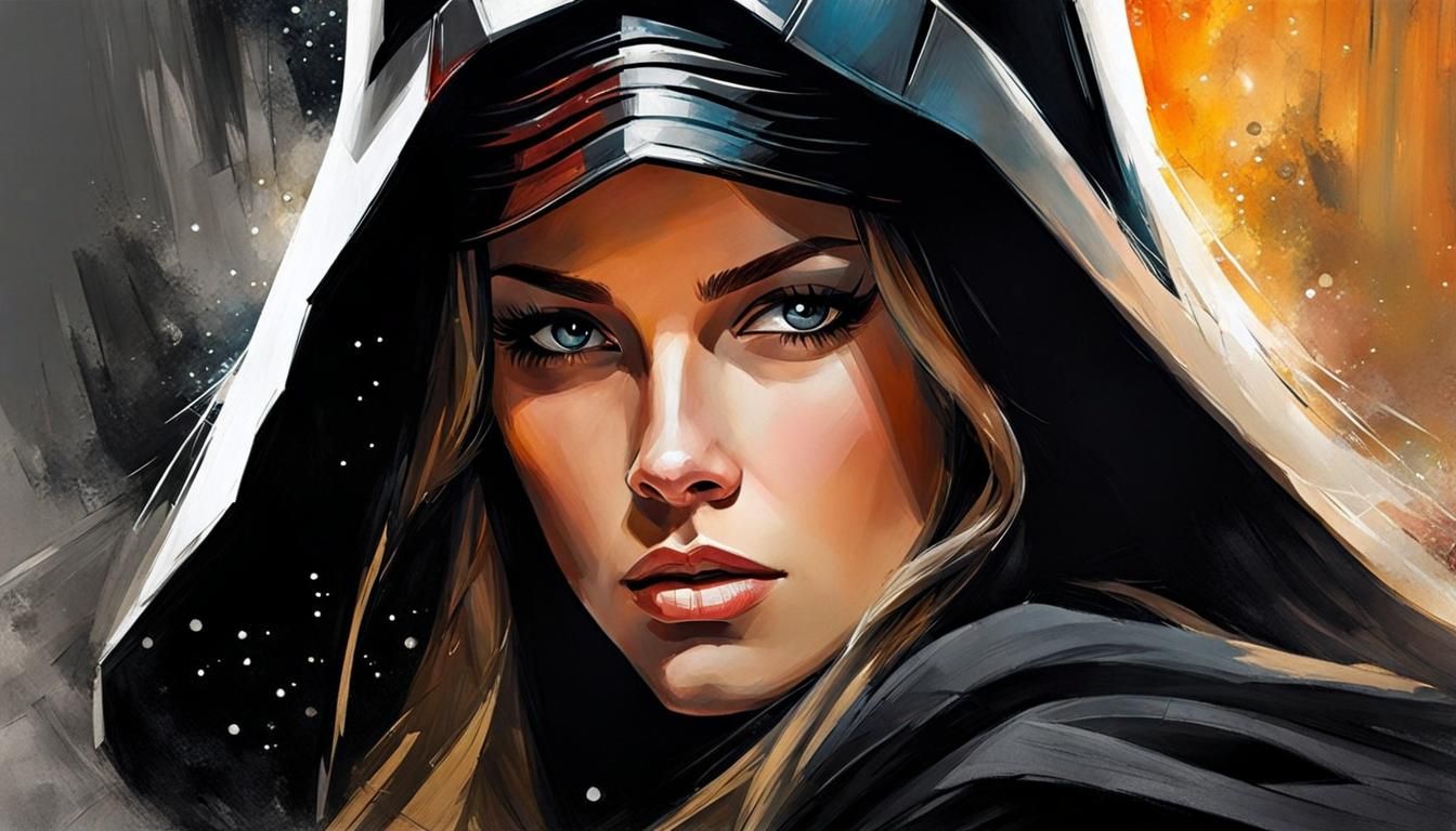Gorgeous Female Jedi Portrait in Sci-Fi Fantasy Style
