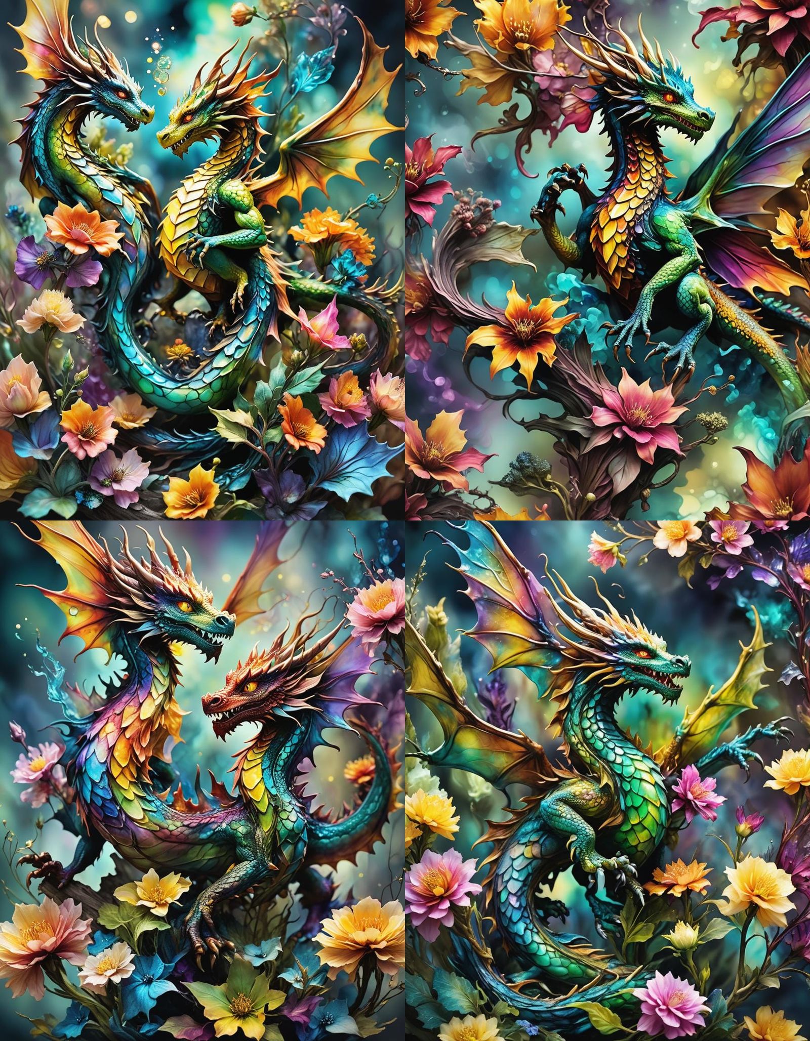 Otherworldly Alcohol Ink dragons fairies paranormal magical ...