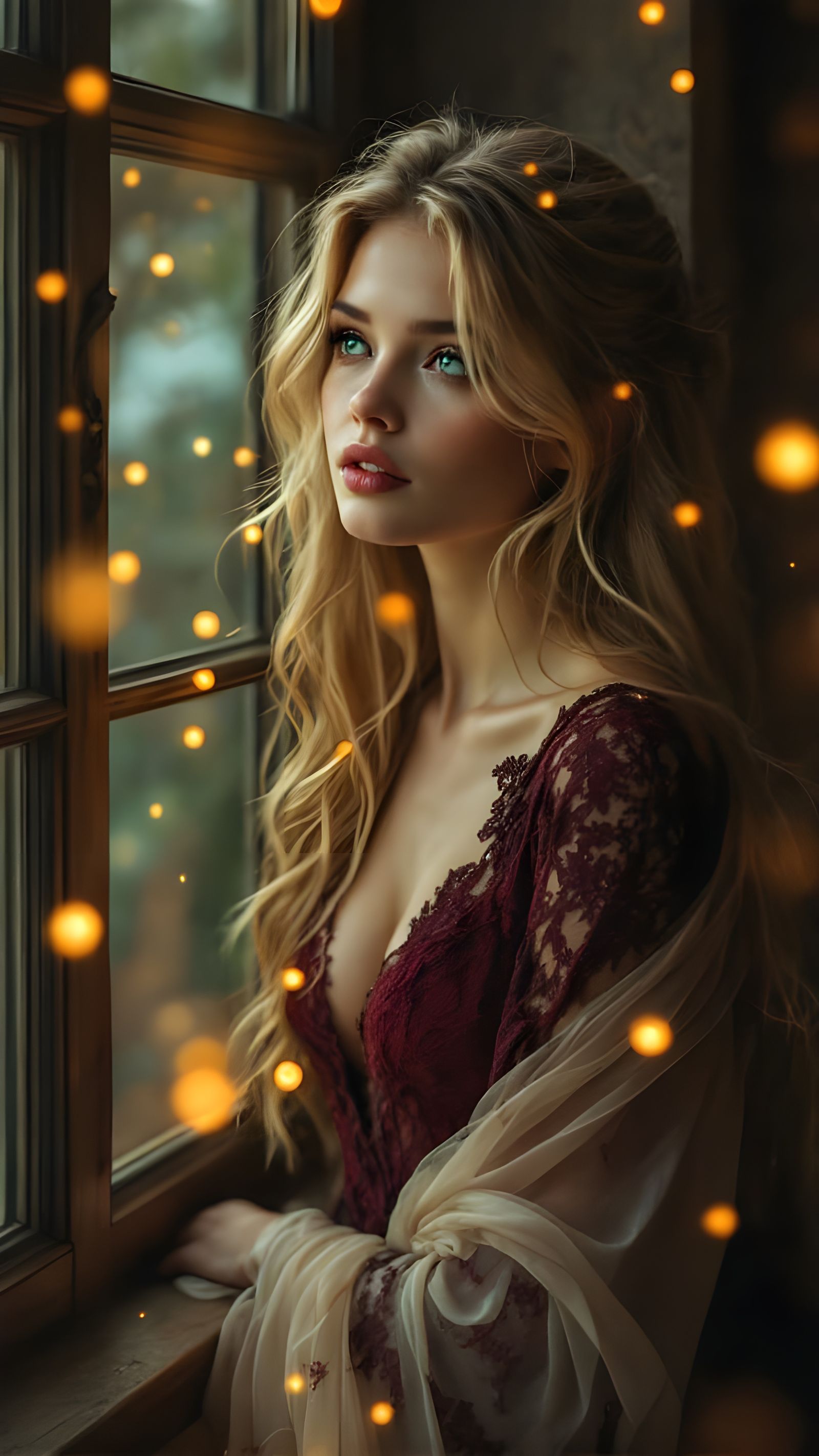 Ethereal Portrait of Woman in Magical Light