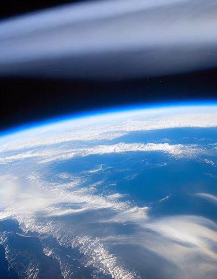 Space Helmet Reflecting Earth's Blue Oceans
