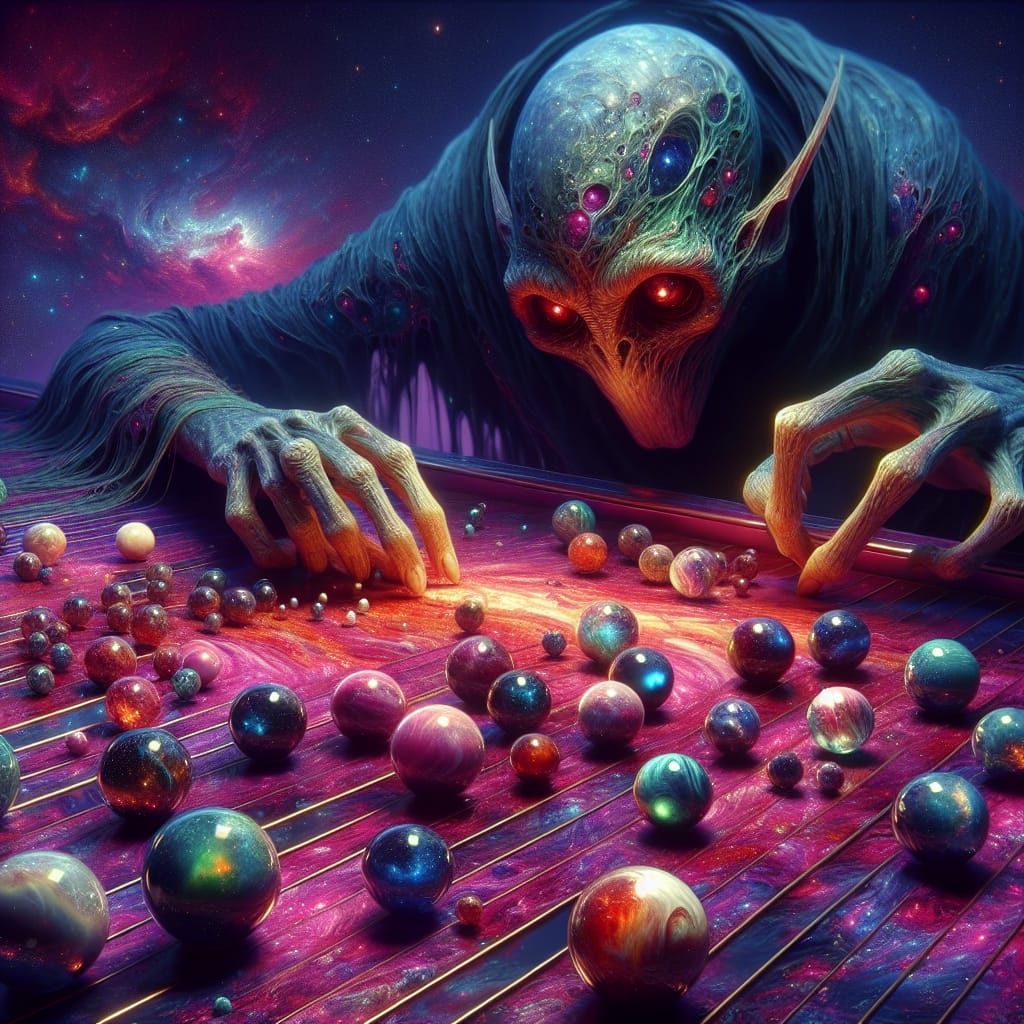 Cosmic Marble Sorter in High Fantasy Style