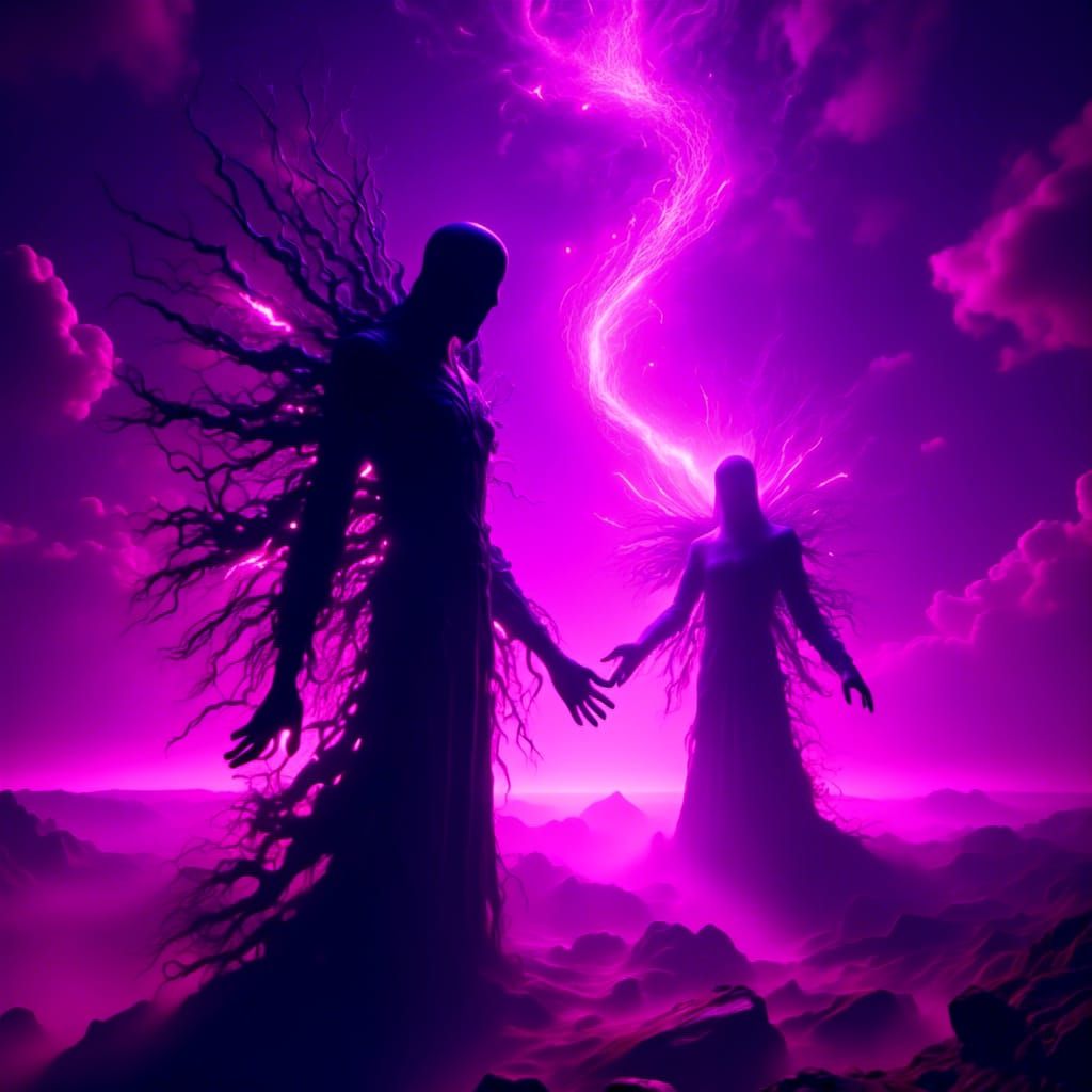 Dark Fantasy Landscape After the Apocalypse