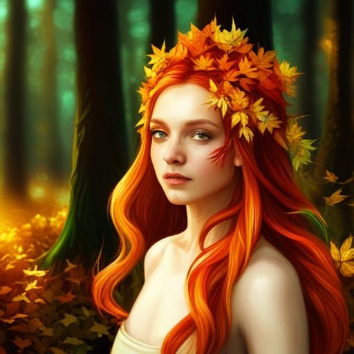 Golden Pixie in Sunlit Forest, Trending Artstation