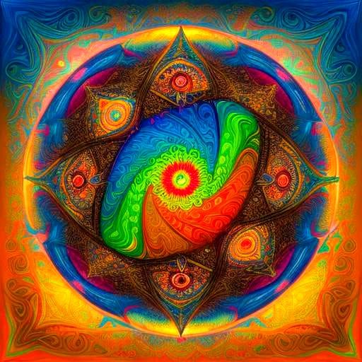 Abstract 3D Glass Orbs in Expressionist Style