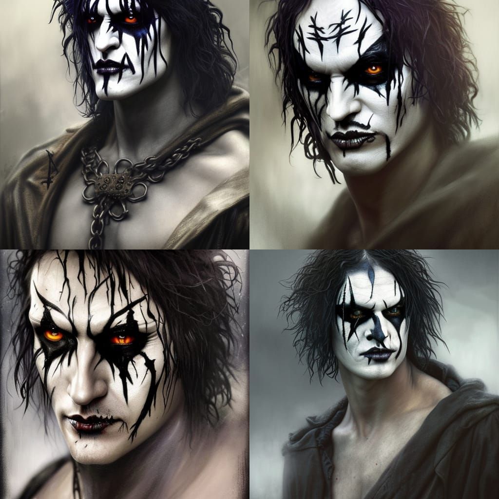 The Crow as Human Revenant: Photorealistic Portrait