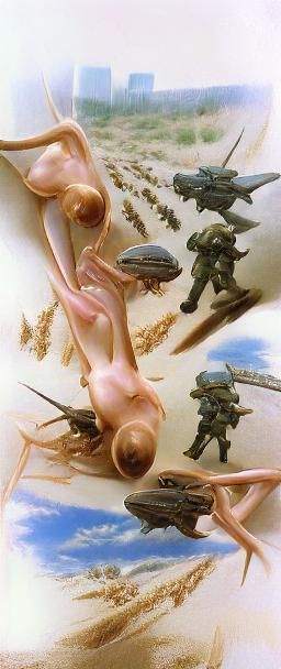 Vintage Sci-Fi Scene in 70s Style