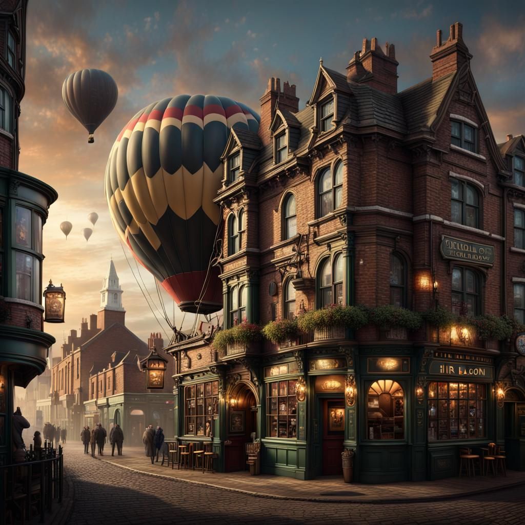 Air Balloon Pub Portsmouth: Epic Digital Matte Painting