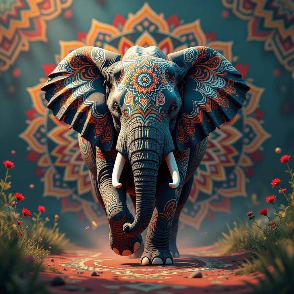 A captivating conceptual vector art piece that showcases a m...