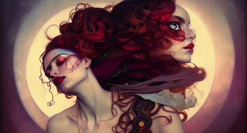 Ethereal Portrait of a Moonlight Witch