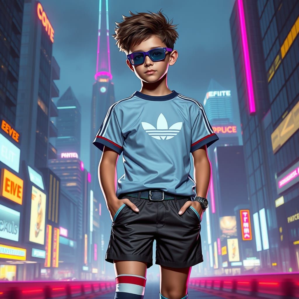 Cyberpunk Youth in Retro Futurism