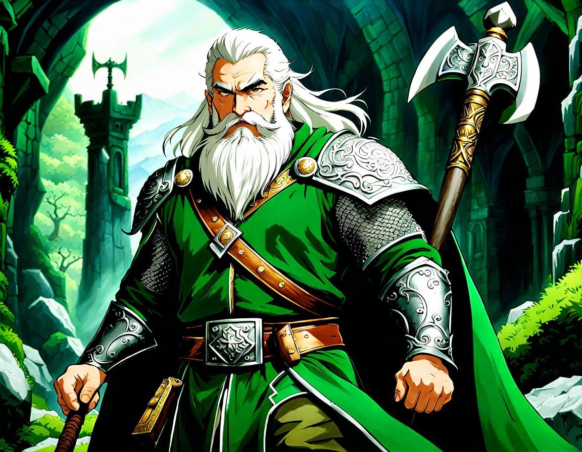 Ghim the Dwarven Warrior: Detailed Digital Art