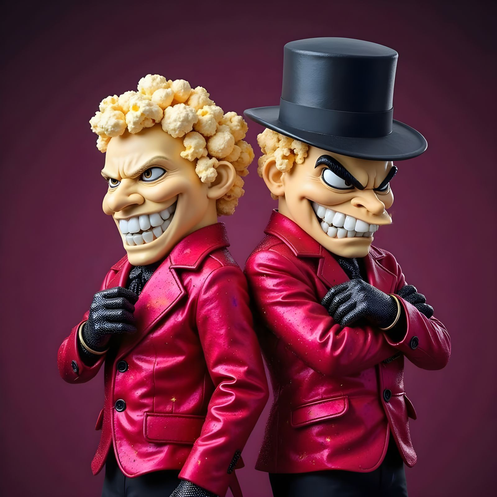 Sophisticated Popcorn Duet in Glittering Sequined Jackets