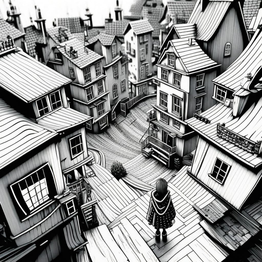 Neon Graphics in an Oil Painting Style