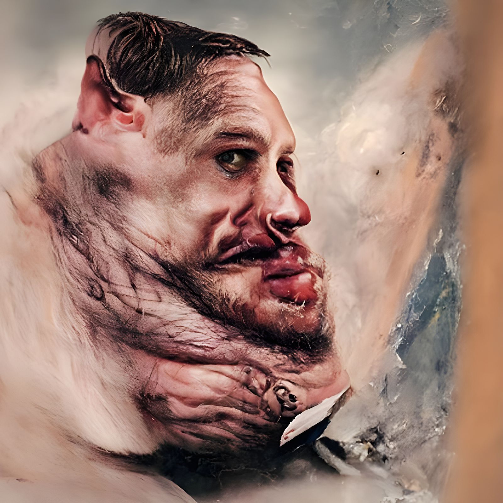 Body Horror Portrait Inspired by Cronenberg