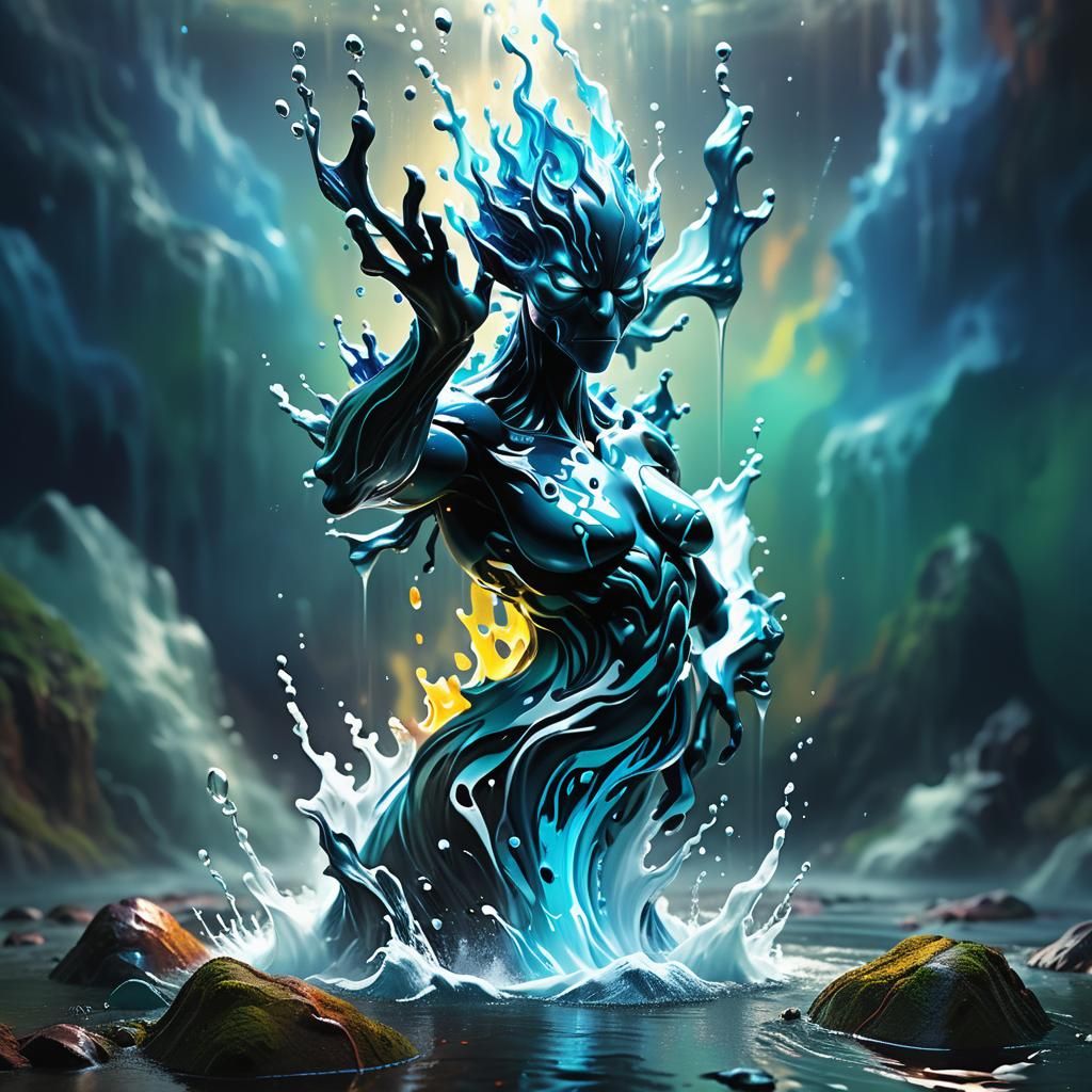 Liquid Water Elemental in a Colorful World