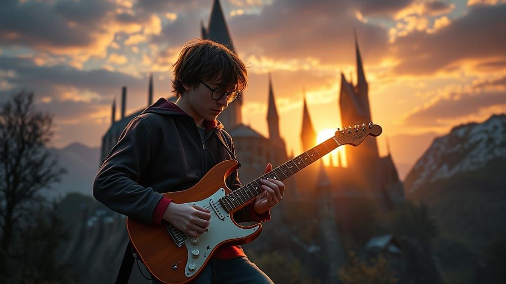 Dark Fantasy Wizard Rocks Hogwarts Castle