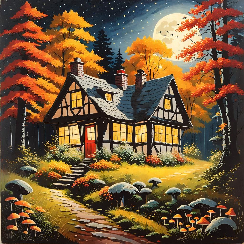 Enchanted Cottage in Black Forest: James Gurney Style