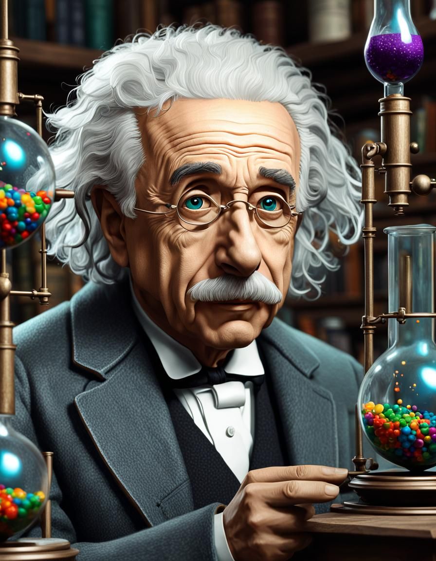 Einstein in his lab 07