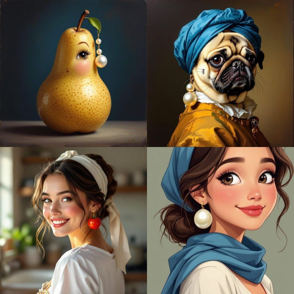 Funny Parody of Girl With a Pearl Earring