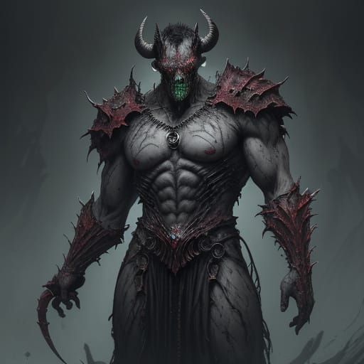 Surreal Solarian Mutant with Grafted Armor and Crimson Veins