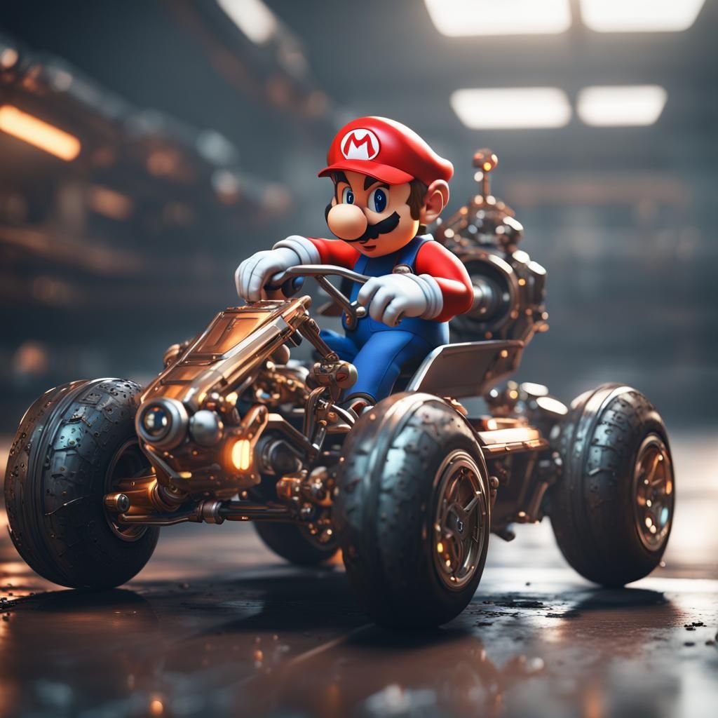 Metal Mario Kart: Sci-Fi Futuristic Race