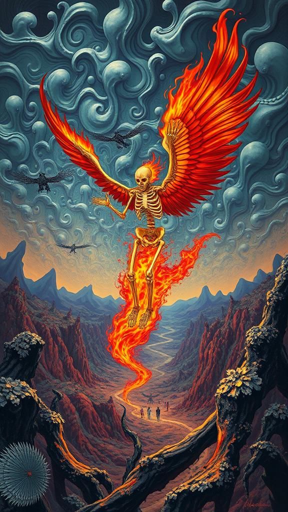 Elastic flora stretching and twisting in a vast surreal land...