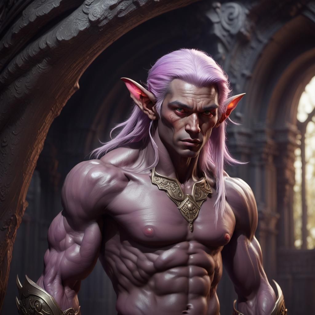 Detailed Dark Fantasy Elf Concept Art