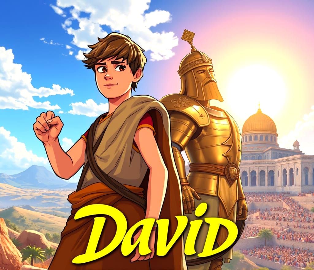 Surreal Biblical Epic in Pixar Style Depicts King David's Ri...