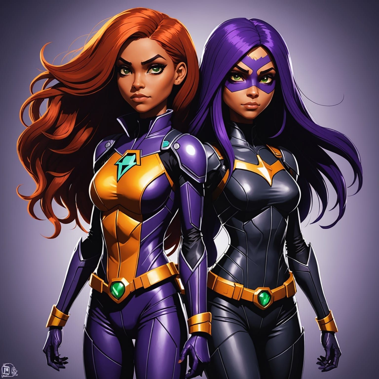 Teen Titans Starfire and Raven