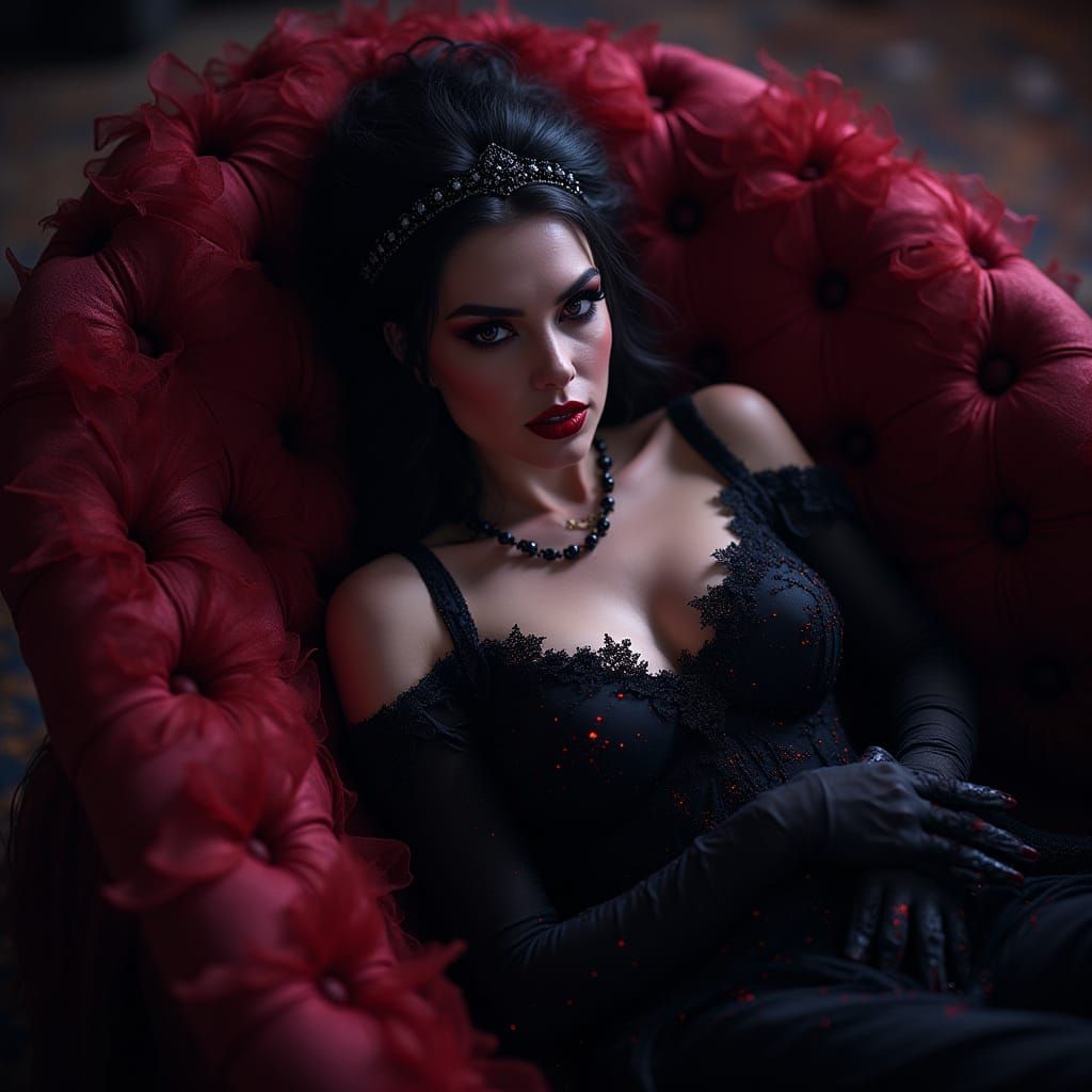 Gothic Vampire Queen in Cosmic Stardust