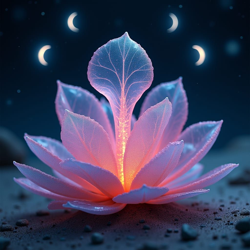 Iridescent Alien Plant on Distant World