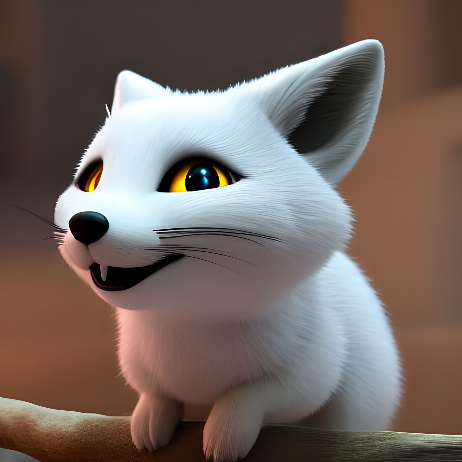 Cute little curious animal in winter