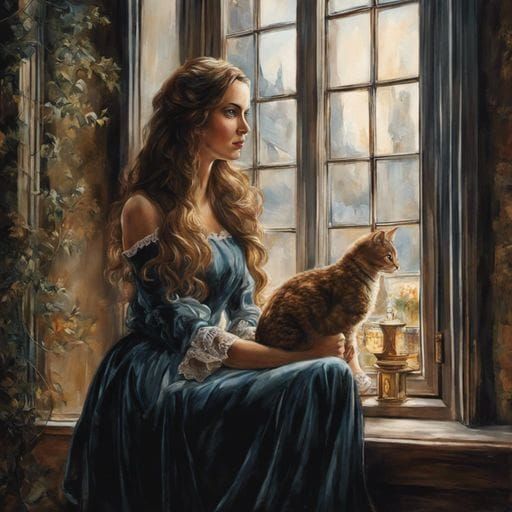 Striking Tabby Cat Pattern Generated by AI