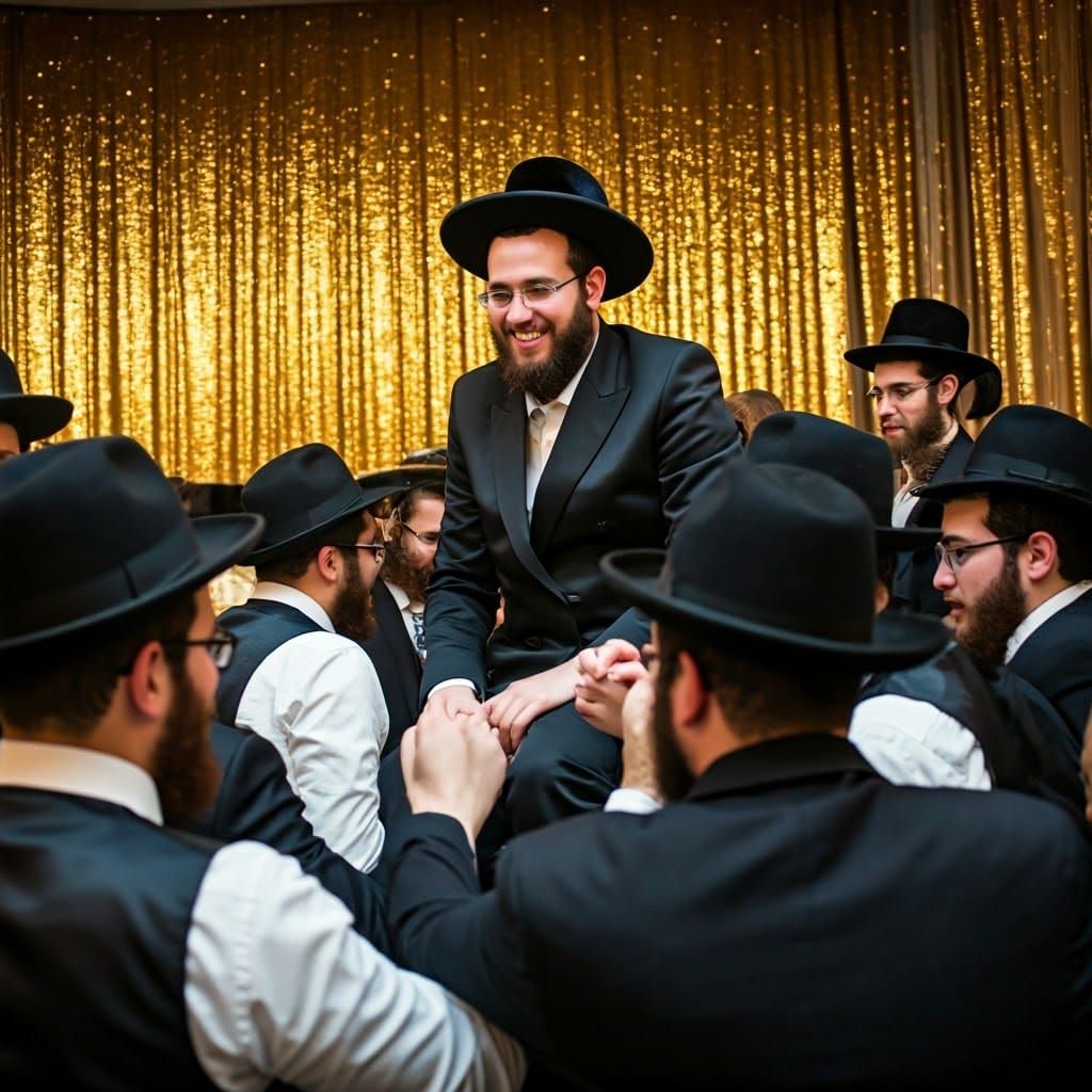 Joyful Hasidic Wedding Celebration in Jerusalem