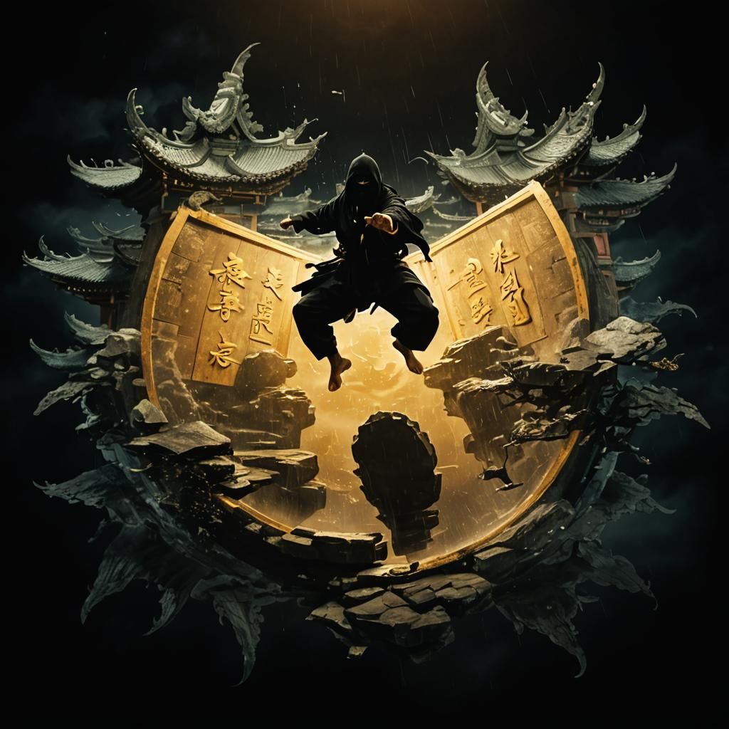 Ninja in Rain at Shaolin Temple