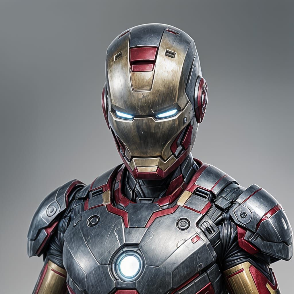 Smiling Hero in Iron Man Mask Concept Art