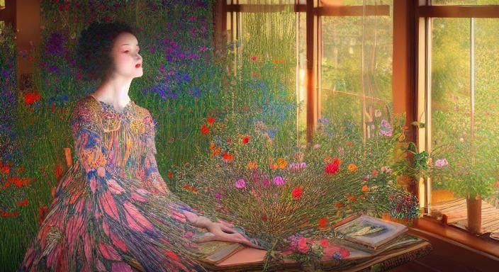 Sunset Cat-Woman in Magical Forest Network