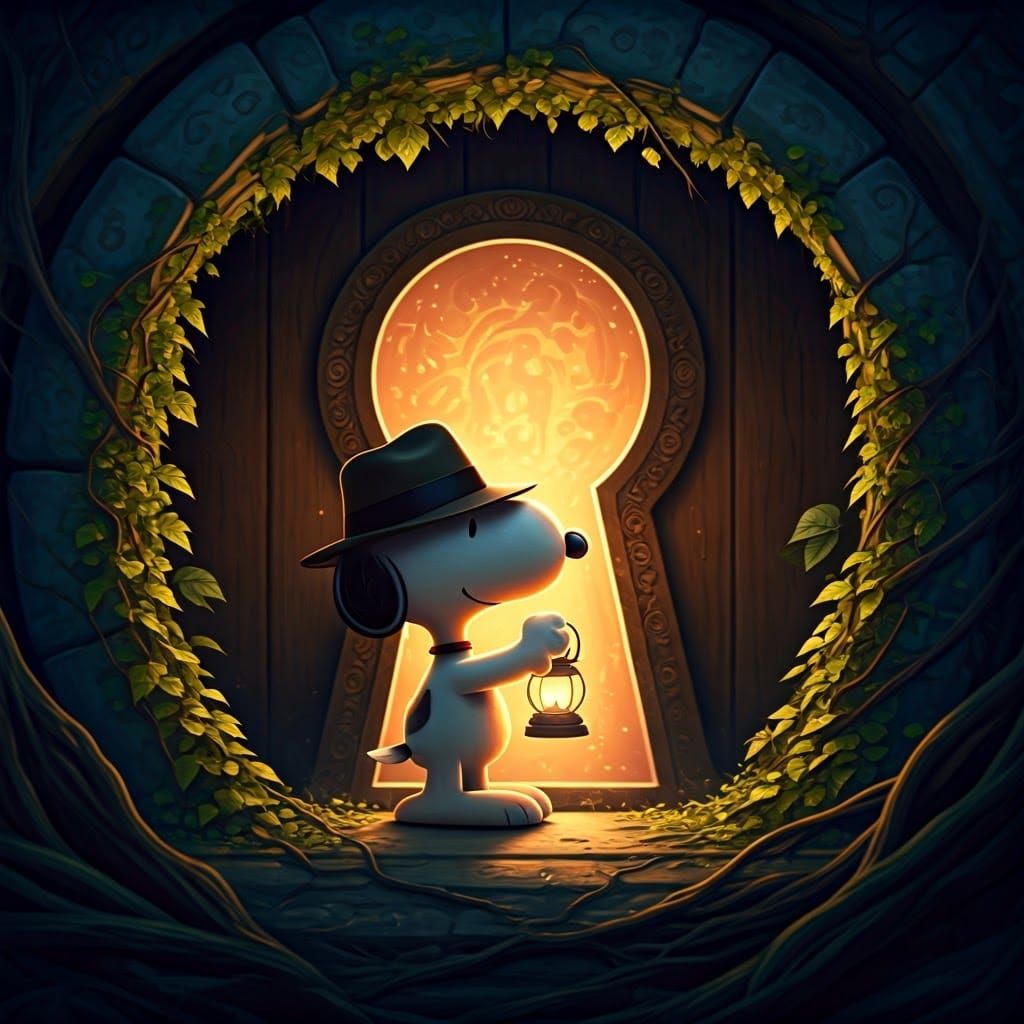 Mystical Doorway Revealed in Golden Hush