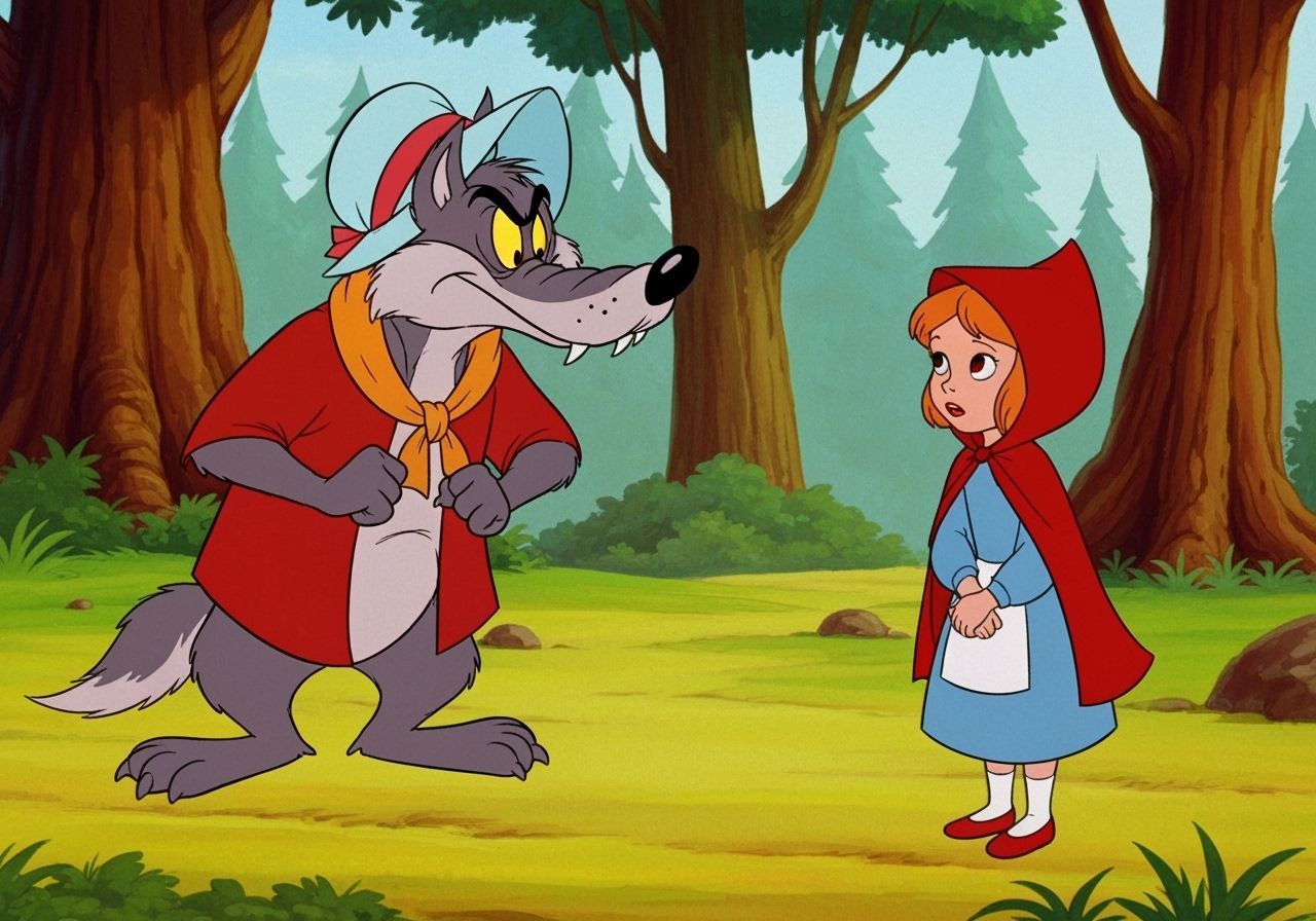 Wolf as Granny Meets Little Red Riding Hood in Looney Tunes ...