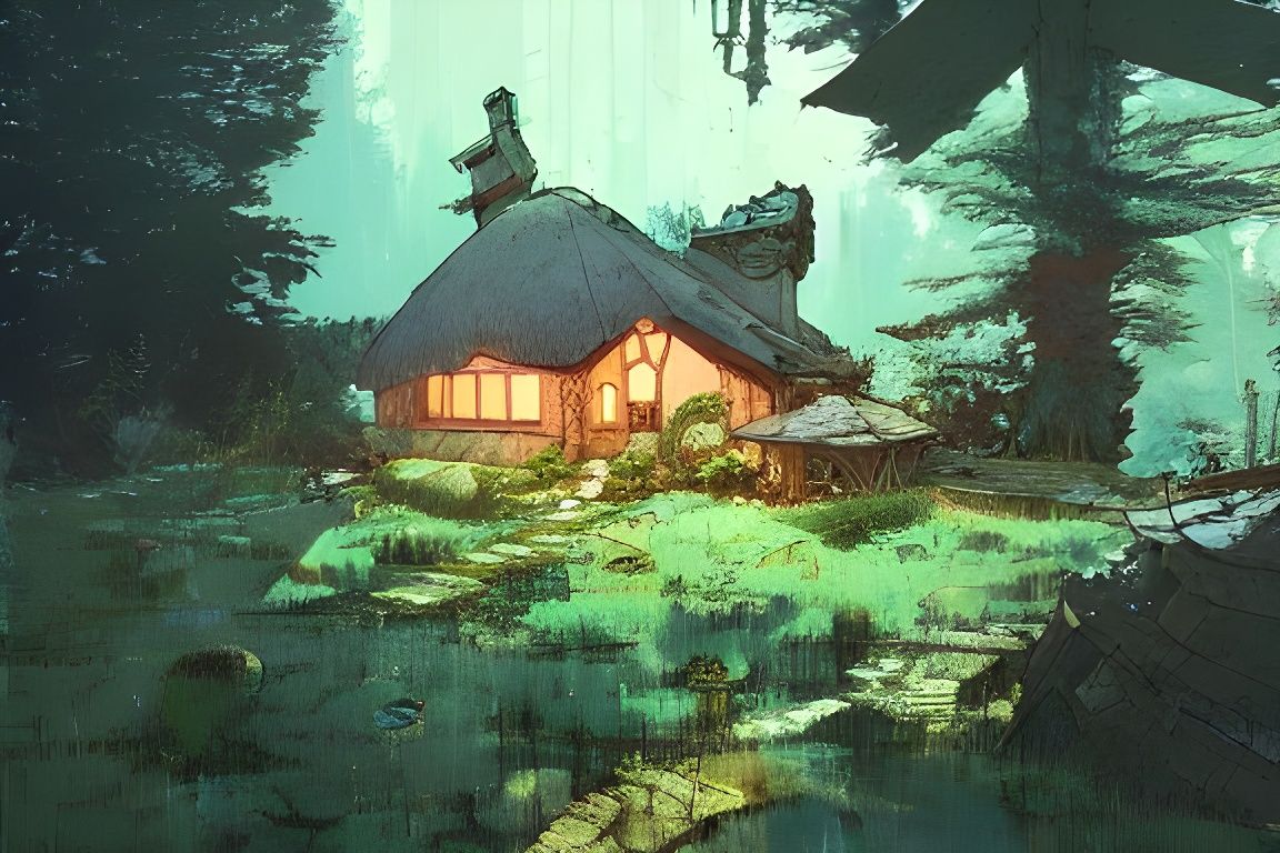 Forest Cottage Inspired by Studio Ghibli