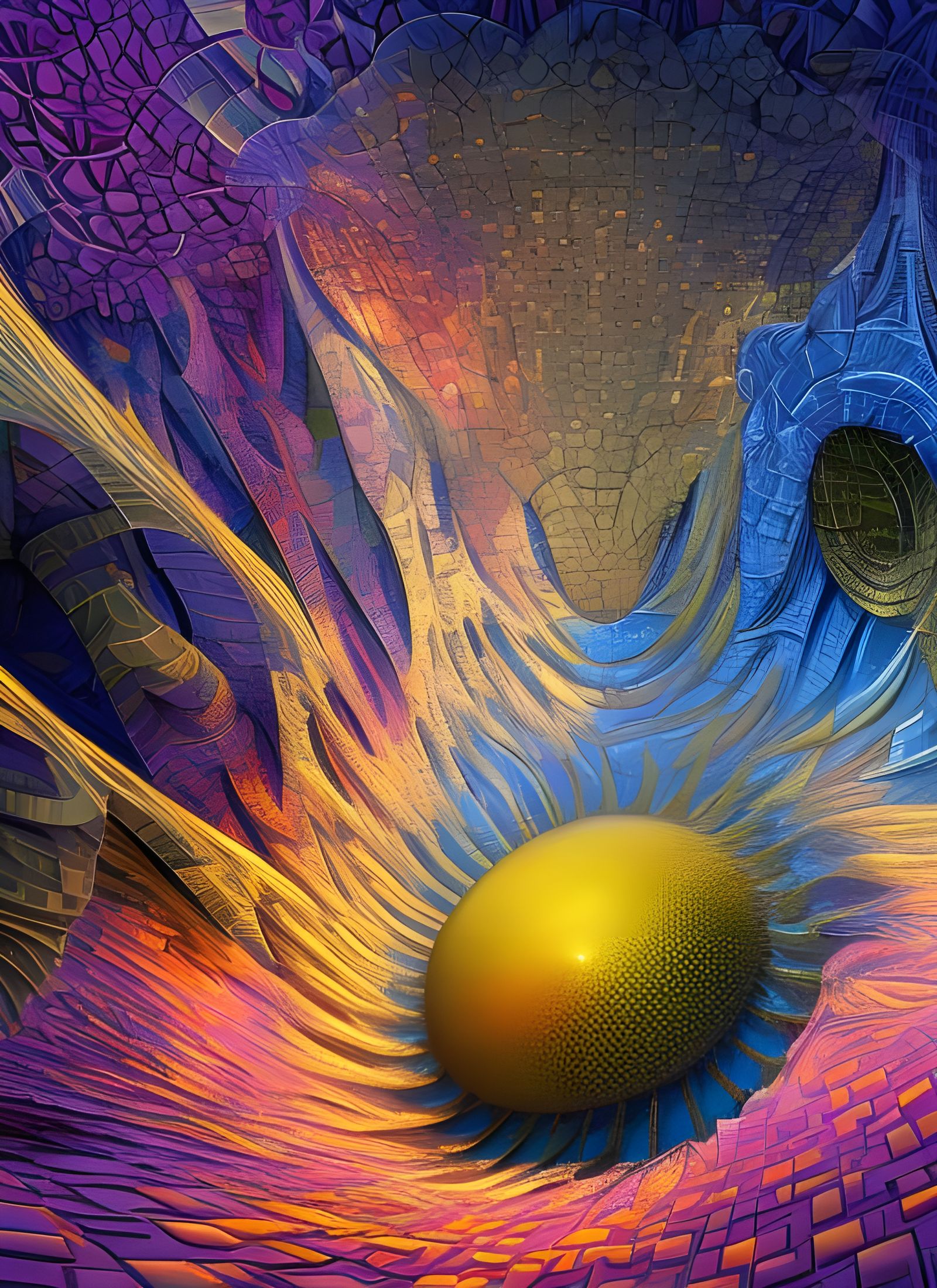 Geometric Abstract: A Polychromatic Masterpiece in 8K