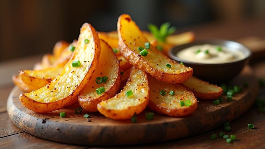 Golden Potato Wedges with Parmesan, Dutch Master Style