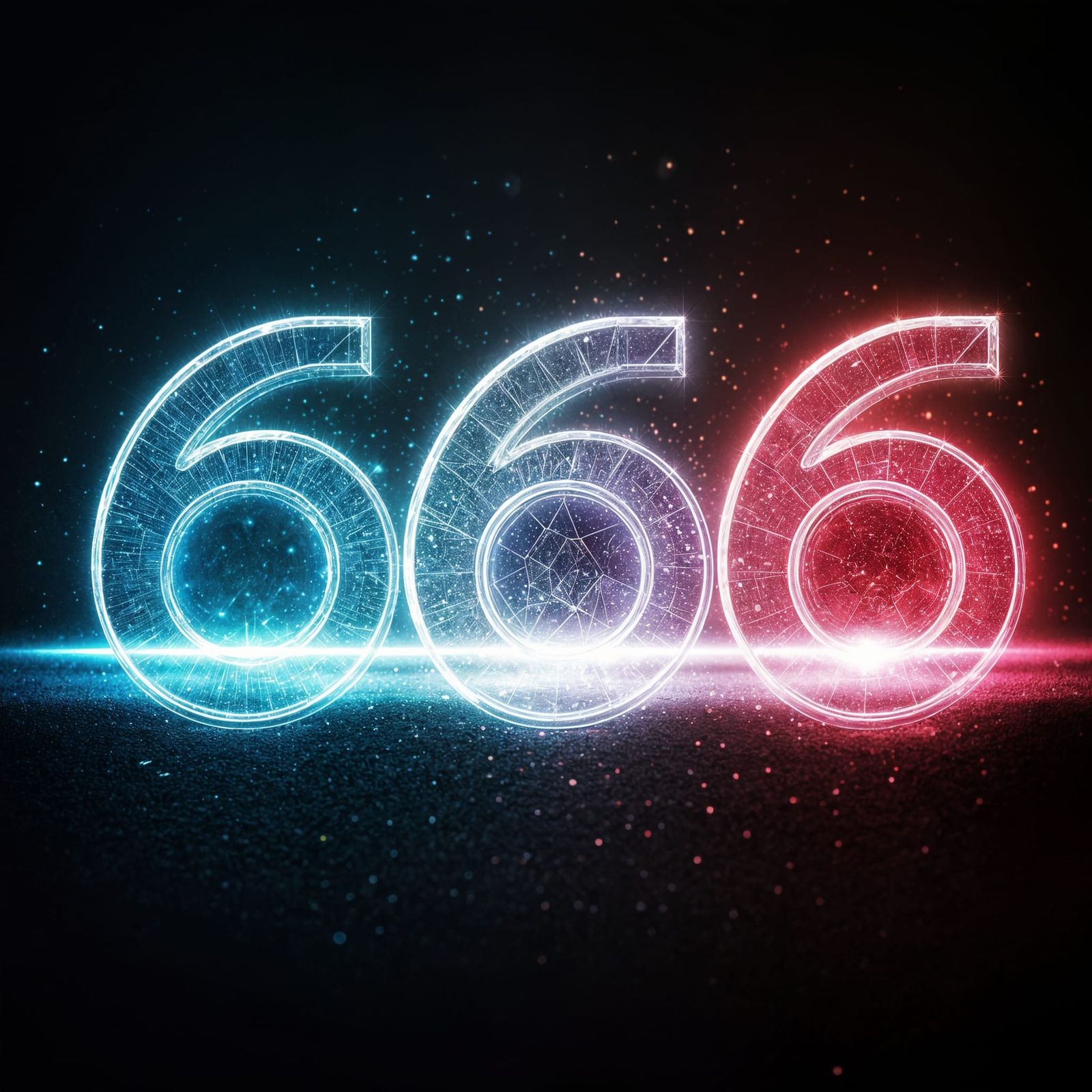 Luminescent Calligraphy: 666 in a Galaxy of Stars