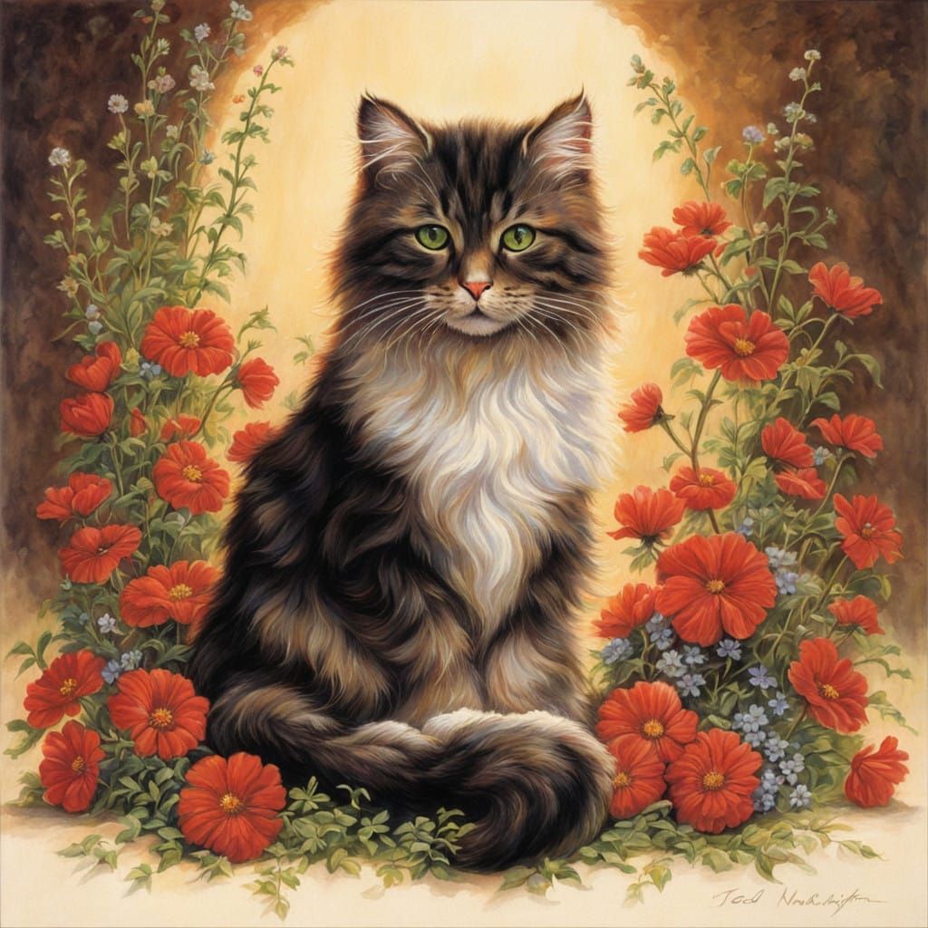 Whimsical Fantasy Scene in Romantic Realism Style